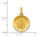 14K Yellow Gold Polished & Satin Finish Caridad Del Cobre Medal Pendant 15mm width - (B11-174) 14K Yellow Gold Polished & Satin Finish Caridad Del Cobre Medal Pendant 15mm width - (B11-174)