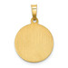 14K Yellow Gold Polished & Satin Finish Caridad Del Cobre Medal Pendant 15mm width - (B11-174) 14K Yellow Gold Polished & Satin Finish Caridad Del Cobre Medal Pendant 15mm width - (B11-174)