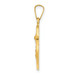 14K Yellow Gold Polished & Satin Finish St. Michael Badge Medal Pendant 14mm width - (B11-175) 14K Yellow Gold Polished & Satin Finish St. Michael Badge Medal Pendant 14mm width - (B11-175)