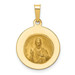 14K Yellow Gold Polished & Satin Queen of the Holy Scapular Reversible Medal Pendant - (B11-220) 14K Yellow Gold Polished & Satin Queen of the Holy Scapular Reversible Medal Pendant - (B11-220)