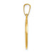 14K Yellow Gold Polished and Satin Holy Communion Medal Pendant 15mm width - (B11-266) 14K Yellow Gold Polished and Satin Holy Communion Medal Pendant 15mm width - (B11-266)