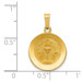 14K Yellow Gold Polished and Satin Holy Communion Medal Pendant 15mm width - (B11-266) 14K Yellow Gold Polished and Satin Holy Communion Medal Pendant 15mm width - (B11-266)