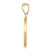 14K Yellow Gold Polished and Satin First Holy Communion Medal Pendant 15mm width - (B11-274) 14K Yellow Gold Polished and Satin First Holy Communion Medal Pendant 15mm width - (B11-274)