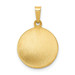 14K Yellow Gold Polished and Satin First Holy Communion Medal Pendant 15mm width - (B11-274) 14K Yellow Gold Polished and Satin First Holy Communion Medal Pendant 15mm width - (B11-274)