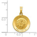 14K Yellow Gold Polished & Satin Finish St. Michael Medal Pendant 15mm width - (B11-283) 14K Yellow Gold Polished & Satin Finish St. Michael Medal Pendant 15mm width - (B11-283)