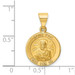 14K Yellow Gold Polished & Satin Finish St. Paul Medal Pendant 15mm width - (B11-317)