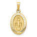 14K Yellow Gold Polished & Satin Finish Miraculous Medal Pendant 11mm width - (B11-328) 14K Yellow Gold Polished & Satin Finish Miraculous Medal Pendant 11mm width - (B11-328)