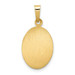 14K Yellow Gold Polished & Satin Finish St. Anthony Medal Pendant 11mm width - (B11-336) 14K Yellow Gold Polished & Satin Finish St. Anthony Medal Pendant 11mm width - (B11-336)