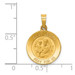 14K Yellow Gold Polished & Satin Finish St. Joseph Medal Pendant 15mm width - (B11-342)