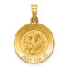 14K Yellow Gold Polished & Satin Finish St. Joseph Medal Pendant 15mm width - (B11-342)