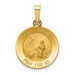 14K Yellow Gold Polished & Satin Finish St. Francis Medal Pendant 15mm width - (B11-370)
