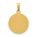 14K Yellow Gold Polished & Satin Finish St. Francis Medal Pendant 15mm width - (B11-370)