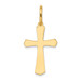 14K Yellow Gold Polished Cross Charm 30mm length - (B11-378) 14K Yellow Gold Polished Cross Charm 30mm length - (B11-378)