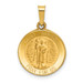 14K Yellow Gold Polished & Satin Finish St. Raphael Medal Pendant 16mm width - (B11-386) 14K Yellow Gold Polished & Satin Finish St. Raphael Medal Pendant 16mm width - (B11-386)