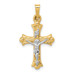 14K Two-tone Gold Polished INRI Crucifix Cross Pendant - (B11-403) 14K Two-tone Gold Polished INRI Crucifix Cross Pendant - (B11-403)