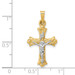 14K Two-tone Gold Polished INRI Crucifix Cross Pendant - (B11-403) 14K Two-tone Gold Polished INRI Crucifix Cross Pendant - (B11-403)