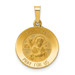 14K Yellow Gold Polished & Satin Finish St. Mark Medal Pendant 15mm width - (B11-411) 14K Yellow Gold Polished & Satin Finish St. Mark Medal Pendant 15mm width - (B11-411)