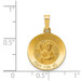 14K Yellow Gold Polished & Satin Finish St. Mark Medal Pendant 15mm width - (B11-411) 14K Yellow Gold Polished & Satin Finish St. Mark Medal Pendant 15mm width - (B11-411)