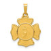 14K Yellow Gold Polished & Satin Finish St. Florian Badge Medal Pendant 17mm width - (B11-482) 14K Yellow Gold Polished & Satin Finish St. Florian Badge Medal Pendant 17mm width - (B11-482)