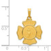 14K Yellow Gold Polished & Satin Finish St. Florian Badge Medal Pendant 17mm width - (B11-482) 14K Yellow Gold Polished & Satin Finish St. Florian Badge Medal Pendant 17mm width - (B11-482)