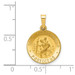 14K Yellow Gold Polished & Satin Finish Saint Christopher Medal Pendant 15mm width - (B11-485) 14K Yellow Gold Polished & Satin Finish Saint Christopher Medal Pendant 15mm width - (B11-485)