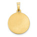 14K Yellow Gold Polished & Satin Finish Saint Christopher Medal Pendant 15mm width - (B11-485) 14K Yellow Gold Polished & Satin Finish Saint Christopher Medal Pendant 15mm width - (B11-485)