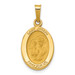 14K Yellow Gold Polished & Satin Finish St. Joseph Medal Pendant 11mm width - (B11-490)