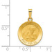 14K Yellow Gold Polished & Satin Finish St. Andrew Medal Pendant 15mm width - (B11-506) 14K Yellow Gold Polished & Satin Finish St. Andrew Medal Pendant 15mm width - (B11-506)