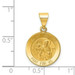 14K Yellow Gold Polished & Satin Finish St. Matthew Medal Pendant 15mm width - (B11-541)