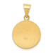 14K Yellow Gold Polished & Satin Finish St. Matthew Medal Pendant 15mm width - (B11-541)