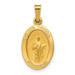 14K Yellow Gold Polished & Satin Finish St. Jude Thaddeus Medal Pendant 11mm width - (B11-594) 14K Yellow Gold Polished & Satin Finish St. Jude Thaddeus Medal Pendant 11mm width - (B11-594)