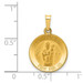 14K Yellow Gold Polished & Satin Finish St. Patrick Medal Pendant 15mm width - (B11-609) 14K Yellow Gold Polished & Satin Finish St. Patrick Medal Pendant 15mm width - (B11-609)
