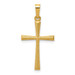14K Yellow Gold Textured and Polished Latin Cross Pendant - (B11-636) 14K Yellow Gold Textured and Polished Latin Cross Pendant - (B11-636)