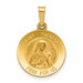 14K Yellow Gold Polished & Satin Finish St. Theresa Medal Pendant 15mm width - (B11-644) 14K Yellow Gold Polished & Satin Finish St. Theresa Medal Pendant 15mm width - (B11-644)