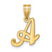 14K Yellow Gold A Script Initial Letter Pendant - (B11-981)