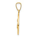 14K Yellow Gold Polished & Satin Finish St. Lucy Medal Pendant 15mm width - (B13-464) 14K Yellow Gold Polished & Satin Finish St. Lucy Medal Pendant 15mm width - (B13-464)