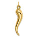 14K Yellow Gold Hollow Italian Horn Charm - (B13-538)