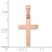 14K Rose Gold Polished and Beveled Cross Charm Pendant - (B14-585) 14K Rose Gold Polished and Beveled Cross Charm Pendant - (B14-585)