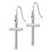 14K White Gold Hollow Cross Dangle Earrings - (B41-702) 14K White Gold Hollow Cross Dangle Earrings - (B41-702)