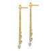 14K Two-tone Gold Cable Chain Faceted Bead Earrings - (B41-734)
