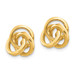 14K Yellow Gold Polished Love Knot Earrings Jackets 12mm length - (B41-749)
