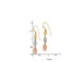 14K Tri-Color Gold Puff Teardrop Dangle Earrings - (B42-629)