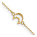 14K Yellow Gold Textured and Polished Moon Anklet - Length 10'' inches - (C64-140) 14K Yellow Gold Textured and Polished Moon Anklet - Length 10'' inches - (C64-140)