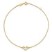 14K Yellow Gold Textured and Polished Moon Anklet - Length 10'' inches - (C64-140) 14K Yellow Gold Textured and Polished Moon Anklet - Length 10'' inches - (C64-140)
