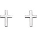 14K White Gold Cross Earrings - (B44-750) 14K White Gold Cross Earrings - (B44-750)