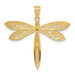 14K Yellow Gold with Rhodium Dragonfly Pendant - (A83-268) 14K Yellow Gold with Rhodium Dragonfly Pendant - (A83-268)