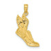 14K Yellow Gold Polished Running Shoe Pendant - (A83-348) 14K Yellow Gold Polished Running Shoe Pendant - (A83-348)
