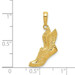 14K Yellow Gold Polished Running Shoe Pendant - (A83-348) 14K Yellow Gold Polished Running Shoe Pendant - (A83-348)