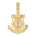 14K Two-tone Gold Diamond-cut Mariner's Cross Pendant 28mm length - (A83-570) 14K Two-tone Gold Diamond-cut Mariner's Cross Pendant 28mm length - (A83-570)