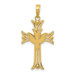 14K Yellow Gold Dove On Cross Pendant - (A83-916) 14K Yellow Gold Dove On Cross Pendant - (A83-916)